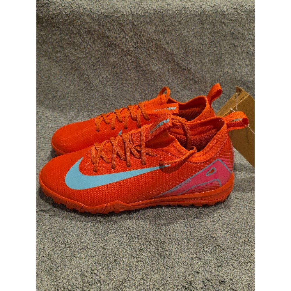 Nike Air Zoom Turf Indoor Soccer Shoes FQ8284-800 2Y New Orange Pink Teal - Picture 3 of 8